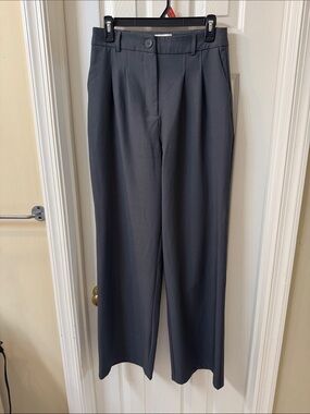 Princess Polly Charcoal High-Rise Straight Trousers